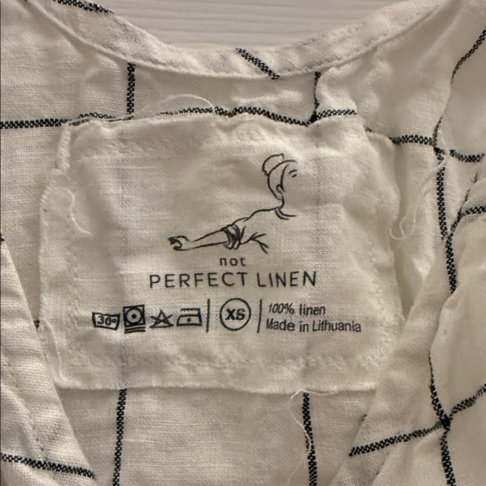 notPERFECTLINEN White and Black Checkered Tank - Picture 2 of 3